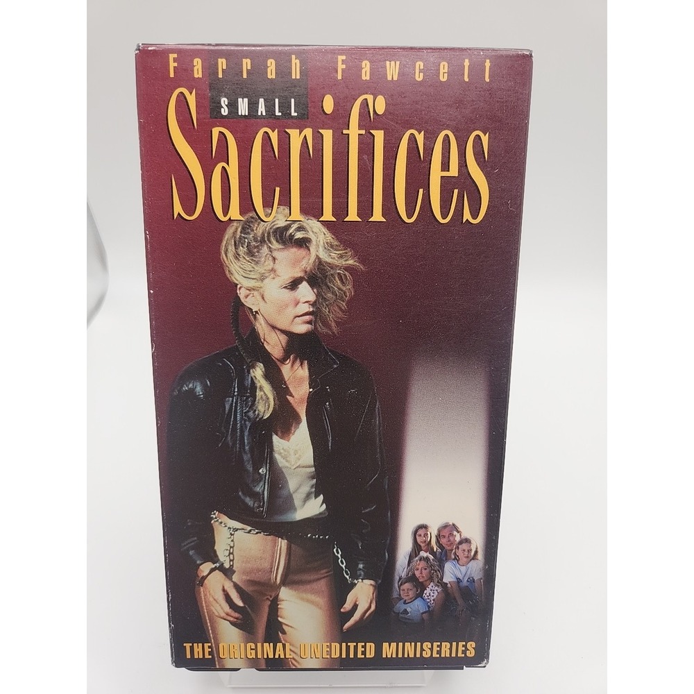SMALL SACRIFICES VHS 1995 Farrah Fawcett Ryan O'Neal 1989 Unedited Miniseries
